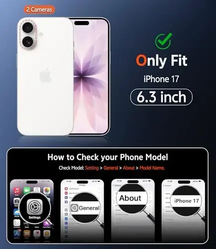 Чехол FNTCASE для iPhone 17 матовый: магнитный чехол с защитой экрана, ударопрочный, совместим с Magsafe, тонкий, не желтеет, прочный, противоударный, полупрозрачный (C-Pink) - 2