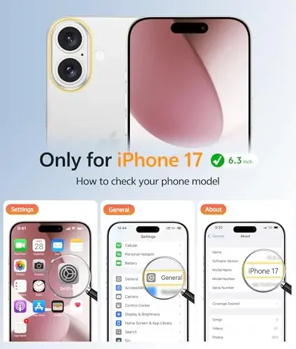 Чехол FNTCASE для iPhone 17: [Совместимость с Magsafe] Полупрозрачный матовый чехол с [полной защитой камеры] [защитным стеклом] Противоударный защитный чехол военного класса - Бордовый - 2