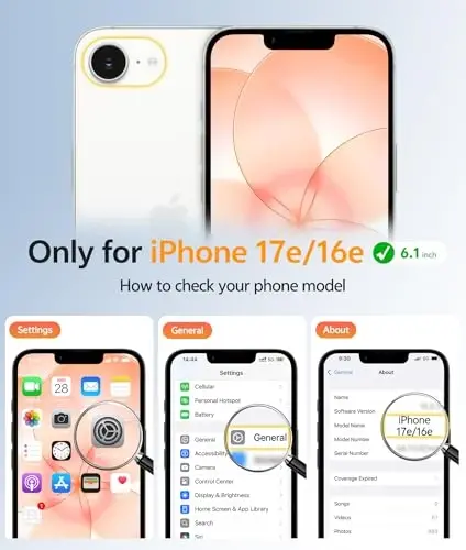 Чехол FNTCASE для iPhone 17e: Чехол для телефона iPhone 16e [Совместимо с Magsafe] Полупрозрачные матовые чехлы с [Защитным экраном] Ударопрочный защитный чехол военного класса - Оранжевый - 2