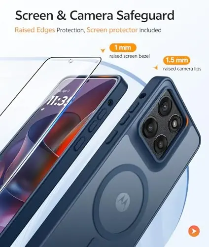 Чехол FNTCASE для Moto G Stylus 5G 2026: Чехол для Motorola G Stylus 2025 [Совместим с Magsafe] Полупрозрачные матовые чехлы с [Защитным экраном] Ударопрочный защитный чехол для телефона военного класса - 4