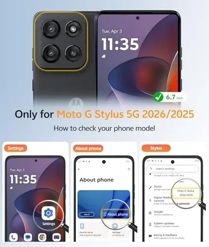 Чехол FNTCASE для Moto G Stylus 5G 2026: Чехол для Motorola G Stylus 2025 [Совместим с Magsafe] Полупрозрачные матовые чехлы с [Защитным экраном] Ударопрочный защитный чехол для телефона военного класса - FNTCASE (1)