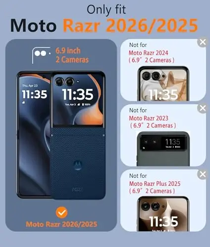 Чехол FNTCASE для Motorola Razr 2026: Чехол для Moto Razr 2025 [Защита шарнира] Полупрозрачные матовые чехлы [Совместимо с Magsafe] [Защитное стекло] Ударопрочный защитный чехол для телефона военного класса - 3