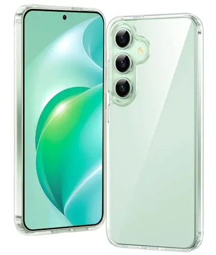 Чехол FNTCASE для Samsung Galaxy S24 Plus: Прозрачный противоударный чехол военного класса S25 Plus, устойчивый к пожелтению, тонкий чехол для S24+ S25+, защитный прочный чехол для S24Plus, прозрачный 