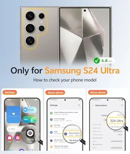 Чехол FNTCASE для Samsung Galaxy S24 Ultra: [Подходит для Magsafe] [Полная защита камеры] Полупрозрачный матовый чехол с [Защитной пленкой] Ударопрочный защитный чехол для телефона военного класса - 2