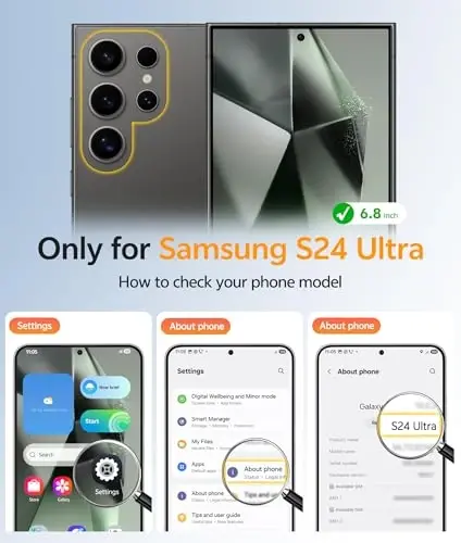 Чехол FNTCASE для Samsung Galaxy S24 Ultra: [Совместимость с Magsafe] [Полная защита камеры] Полупрозрачный матовый чехол с [Защитным экраном] Ударопрочный защитный чехол для телефона военного класса - 2