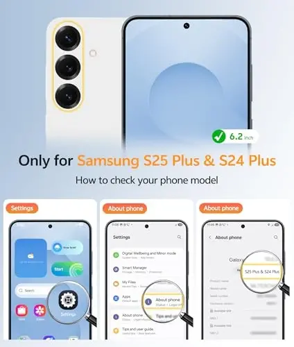 Чехол FNTCASE для Samsung Galaxy S25 Plus: Чехол для телефона Samsung Galaxy S24 Plus [Совместим с Magsafe] Полупрозрачный матовый чехол [Защитное стекло] Ударопрочный защитный чехол военного класса - Светло-голубой - 2