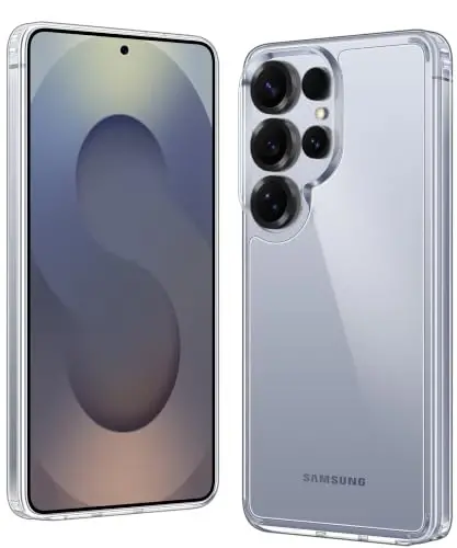 Чехол FNTCASE для Samsung Galaxy S25 Ultra: армейская защита от падений, не желтеющий прозрачный баумер (прозрачный) 