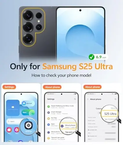 Чехол FNTCASE для Samsung Galaxy S25 Ultra: [Подходит для Magsafe] [Полная защита камеры] Полупрозрачные матовые чехлы с [Защитным экраном] Ударопрочный защитный чехол для телефона военного класса - FNTCASE (1)