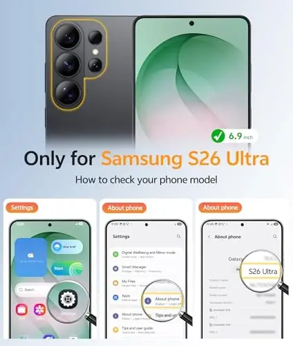 Чехол FNTCASE для Samsung Galaxy S26 Ultra: [Совместимость с Magsafe] [Полная защита камеры] Полупрозрачные матовые чехлы с [Защитным стеклом] Ударопрочный защитный чехол военного класса - Зеленый - 2