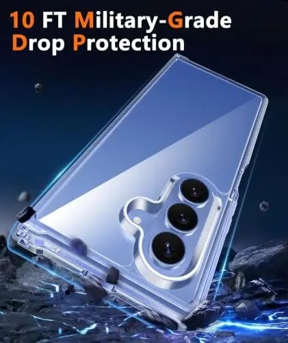 Чехол FNTCASE для Samsung Galaxy Z-Fold-7: Армейская защита от падений, не желтеющий прозрачный бампер с повышенной ударопрочностью - 6