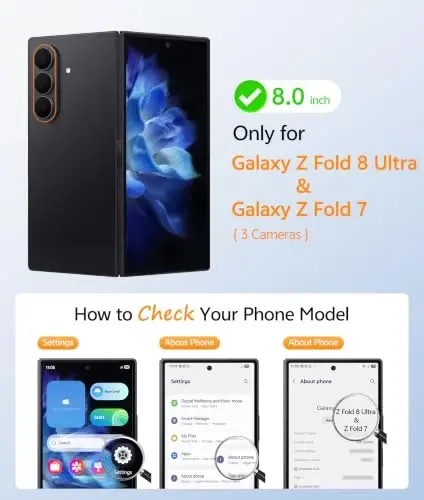 Чехол FNTCASE для Samsung Galaxy Z Fold 7: чехол для Galaxy Z Fold 8 Ultra [Защита шарнира + Защитная пленка] [Поддержка Magsafe] Военная защита от падений, Полупрозрачный матовый чехол для телефона - Зеленый - FNTCASE (1)