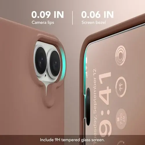 Чехол GONEZ Magnetic для iPhone 16, силиконовый, коричневый | Совместим с MagSafe, кнопкой камеры и защитой экрана, подкладка из микрофибры, 3 слоя, мягкий гель, противоударный, тонкий, 6.1