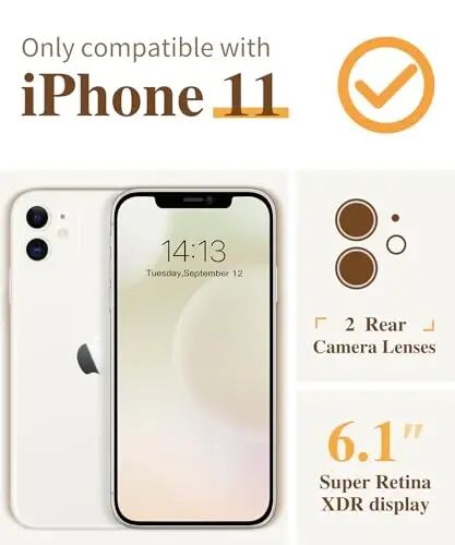 GVIEWIN for iPhone 11 Case Floral, with Screen Protector&Camera Lens Protector,[Non Yellowing] Soft Shockproof Clear Phone Protective Cover for Women, Flower Pattern Design 6.1