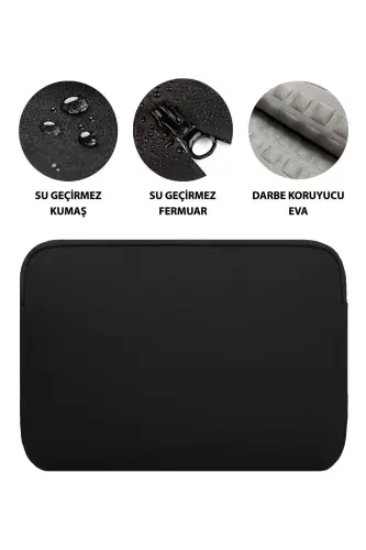 Чехол из водонепроницаемой ткани с молнией, совместимый с Macbook Air и Ultrabook 13 -13.3 - 14 дюймов - D'VERS (1)