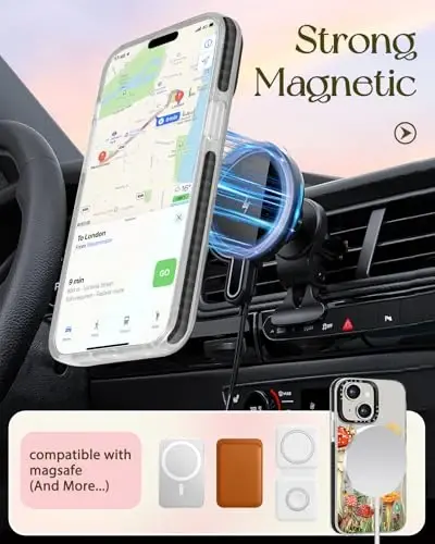 Чехол Lotadilo для iPhone 15 Plus для женщин - чехол Kawaii Design для девочек, совместимый с Magsafe, магнитный держатель, подставка, грибы, бабочки, эстетический девчачий чехол из ТПУ для 15 Plus - 6