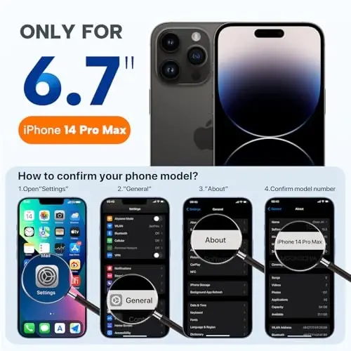 Чехол Miracase Magnetic для iPhone 14 Pro Max, [Мягкая подкладка из микрофибры, защищающая от царапин], совместим с MagSafe, силиконовый противоударный защитный чехол для iPhone 14 Pro Max, светло-фиолетовый - 2