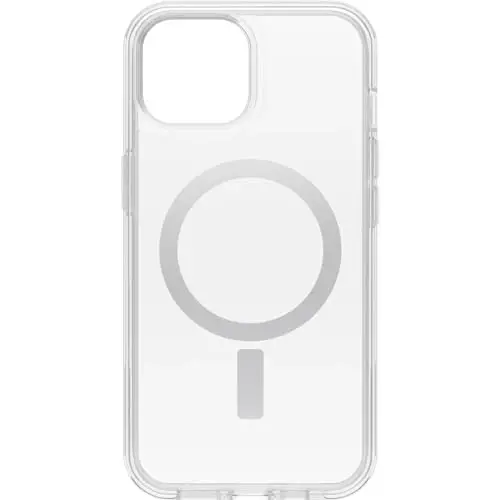 Чехол OtterBox iPhone 15, iPhone 14 и iPhone 13 Symmetry Series Clear Case (прозрачный), совместим с MagSafe, ультратонкий, приподнятые края защищают камеру и экран 