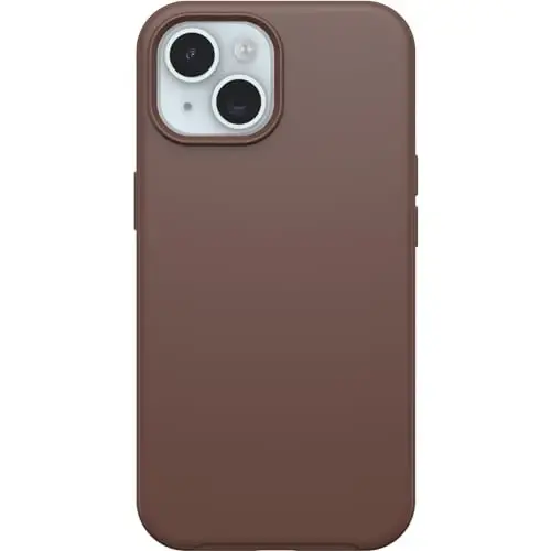 Чехол OtterBox Symmetry Series Clear для iPhone 15, iPhone 14 и iPhone 13 — Quilted Poppies (Red), поддержка MagSafe, ультратонкий, приподнятые края защищают камеру и экран - 1