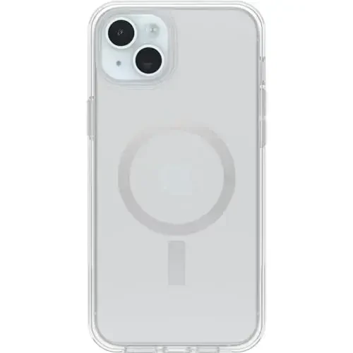 Чехол OtterBox Symmetry Series для iPhone 15 Plus и iPhone 14 Plus - (прозрачный), защелкивается к MagSafe, очень стильный, поднятые края защищают камеру и экран (поставляется в полиэтиленовом пакете) - 1