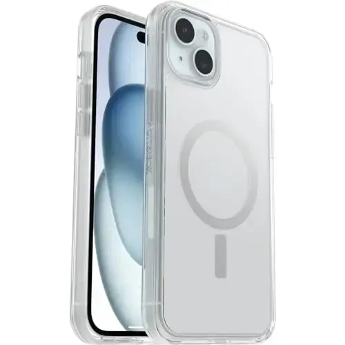 Чехол OtterBox Symmetry Series для iPhone 15 Plus и iPhone 14 Plus - (прозрачный), защелкивается к MagSafe, очень стильный, поднятые края защищают камеру и экран (поставляется в полиэтиленовом пакете) - 4