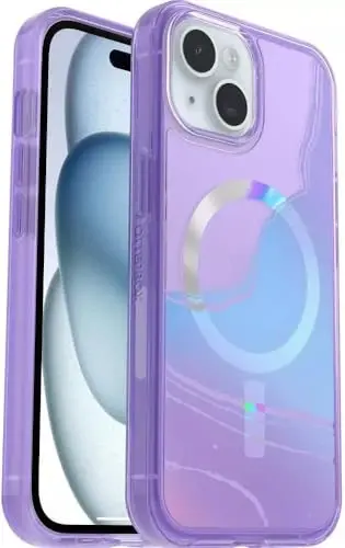Чехол OtterBox Symmetry Series для iPhone 16e, 15, 14 и 13 — совместим с MagSafe, ультратонкий, защитные бортики для камеры и экрана (Galactic Dreaming) - 3