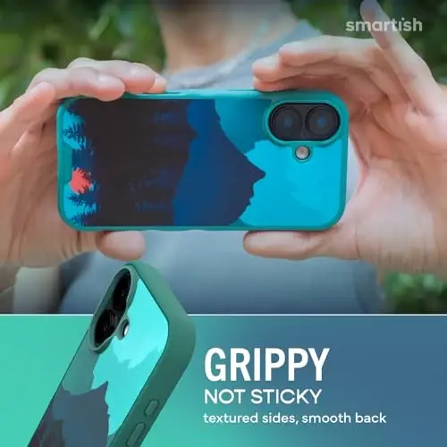 Чехол Smartish® для iPhone 17 с MagSafe — магнитный тонкий чехол Gripmunk [легкий + защитный] с подкладкой из микрофибры для Apple iPhone 17 — Moving Mountains - 4