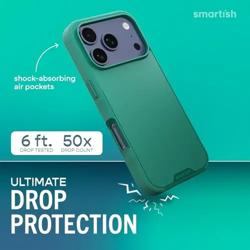 Чехол Smartish® iPhone 17 Pro MagSafe — Gripmunk Magnetic Slim Case [Легкий + Защитный] Тонкий чехол с подкладкой из микрофибры для Apple iPhone 17 Pro — So Jaded - SMARTISH (1)