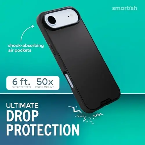 Чехол Smartish® iPhone Air MagSafe - Gripmunk Magnetic Slim Case [Легкий + Защитный] Тонкий чехол с микрофиброй для Apple iPhone Air - Black Tie Affair - 7