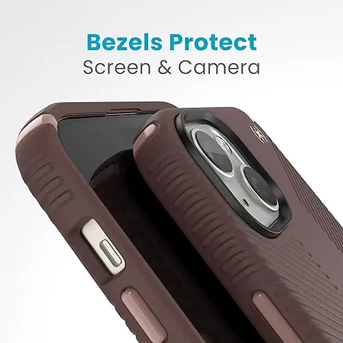 Чехол Speck для iPhone 15 Plus — ClickLock No-Slip Interlock, MagSafe, защита от падений, сцепление — для iPhone 15 Plus и iPhone 14 Plus — 6.7 дюйма — Presidio2 Grip New Planet/Clay Tan/Warm Sand - 1