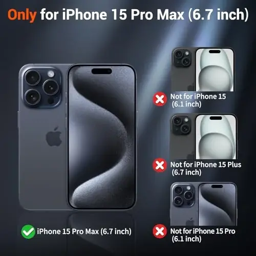 Чехол SUPFINE Magnetic для iPhone 15 Pro Max (совместим с MagSafe) (защита от падений военного класса), полупрозрачный матовый противоударный чехол с защитой от отпечатков пальцев, античный белый - 2