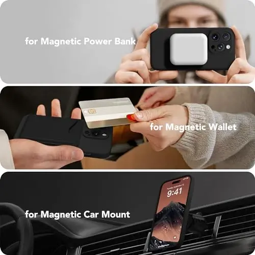 Чехол SuydanBox Magnetic для iPhone 13 Pro Max, совместим с MagSafe, [полная защита камеры][защитное стекло], силиконовый противоударный защитный чехол для iPhone 13 Pro Max 6.7
