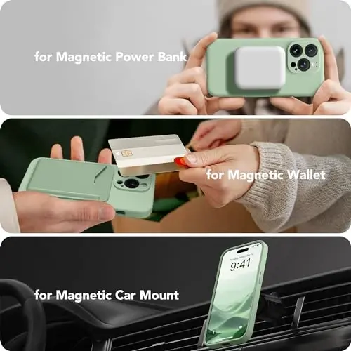 Чехол SuydanBox Magnetic для iPhone 13 Pro Max, совместимый с MagSafe, [Полная защита камеры][Защитная пленка для экрана] Силиконовый противоударный защитный чехол для iPhone 13 Pro Max 6.7