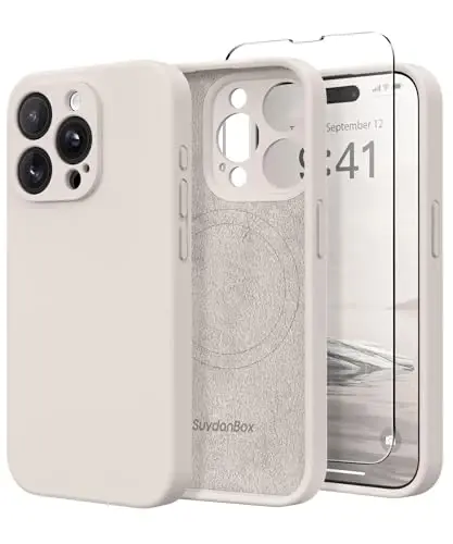 SuydanBox Magnetic for iPhone 13 Pro Case, Compatible with MagSafe, [Full Camera Protection][Screen Protector] Silicone Shockproof Protective Phone Case for iPhone 13 Pro 6.1