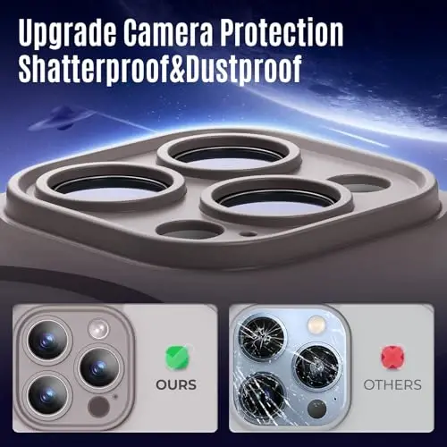 Чехол Symcele для iPhone 13 Pro, натуральный титан | Совместим с MagSafe, с 2 защитными стеклами антишпион, [Защита камеры] [Защита от падения с высоты 15 футов] Ударопрочный чехол 6.1