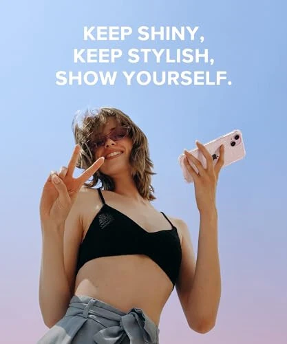 Чехол TIESZEN для iPhone 15, блестки, с 2x защитным стеклом для экрана + 2x защитным стеклом для камеры, [не желтеет] прозрачный блестящий тонкий противоударный чехол для телефона для женщин 6,1 дюйма - 4