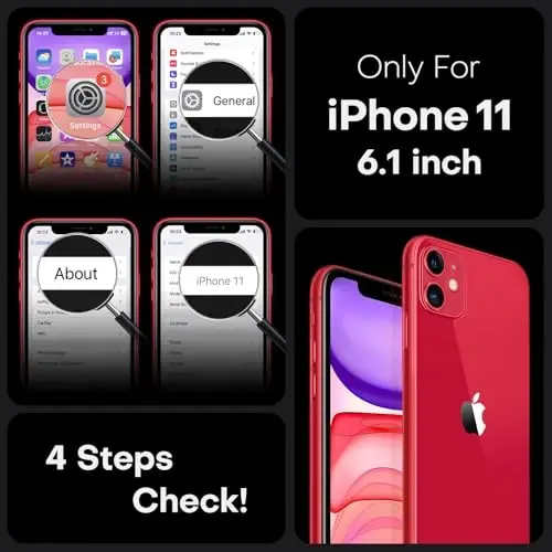 Чехол TOCOL для iPhone 11, совместимый с Magsafe, полная защита камеры, встроенные магниты, защита от падений, полупрозрачный матовый чехол для телефона для iPhone 11, 6,1 дюйма (красный) - 2
