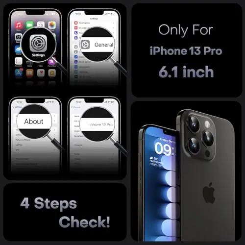 Чехол TOCOL для iPhone 13 Pro, полная защита камеры, совместимость с Magsafe, защита от падений, полупрозрачный магнитный матовый чехол для iPhone 13 Pro, 6,1 дюйма (черный) - 2