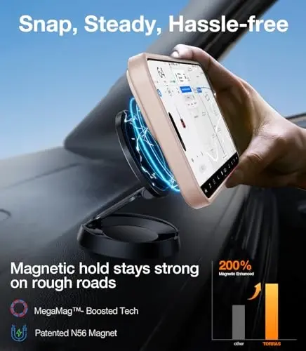 Чехол TORRAS для iPhone 16 Pro Max, полупрозрачный, натуральный титан, золото | Мощный магнит и бесшовная подставка, совместим с MagSafe, армейская защита от падений, прочная регулируемая подставка, тонкая матовая отделка - 4