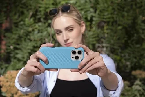 Чехол ZAGG Luxe Snap для iPhone 16 Pro - Беспроводная зарядка MagSafe, Защита от падения с высоты 10 футов, Экологически чистый, Армированный графеном, Рифленый дизайн, Фиолетовый виноград - MODAZONE (1)