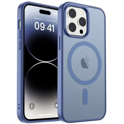 Чехол zapica Magnetic для iPhone 14 Pro Max, [Совместимо с MagSafe] [Армейская защита от падений] Полупрозрачный матовый ударопрочный защитный чехол, лавандово-серый - 1