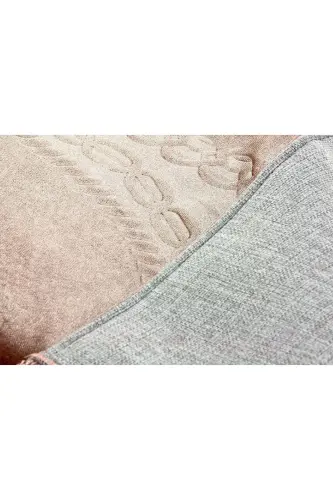Çeyizlik Kutulu Astarlı Süngerli Hediyelik Kalın Kadife Seccade Pembe - Pembe - 9
