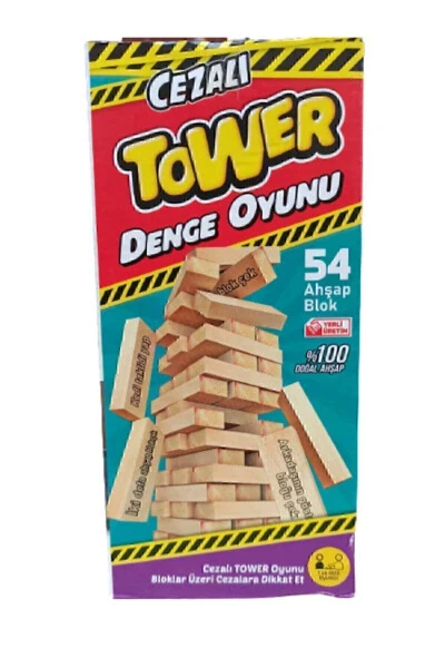 İş Eğitim Cezalı Denge Oyunu,54 Parça,cezalı Jenga -cezalı Tower - Büyük Boy,oyuncak - GENEL MARKALAR (1)