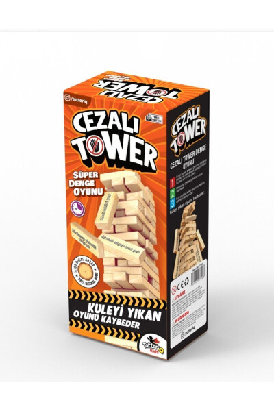 Cezalı Jenga Denge Oyunu cezalı Tower Büyük boy 54 parça - 5