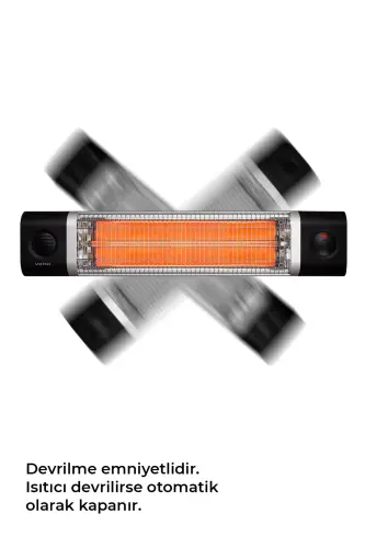 CH2500 RW Karbon Kızılötesi Isıtıcı 2500 Watt - Uzaktan Kumandalı - Siyah - 4