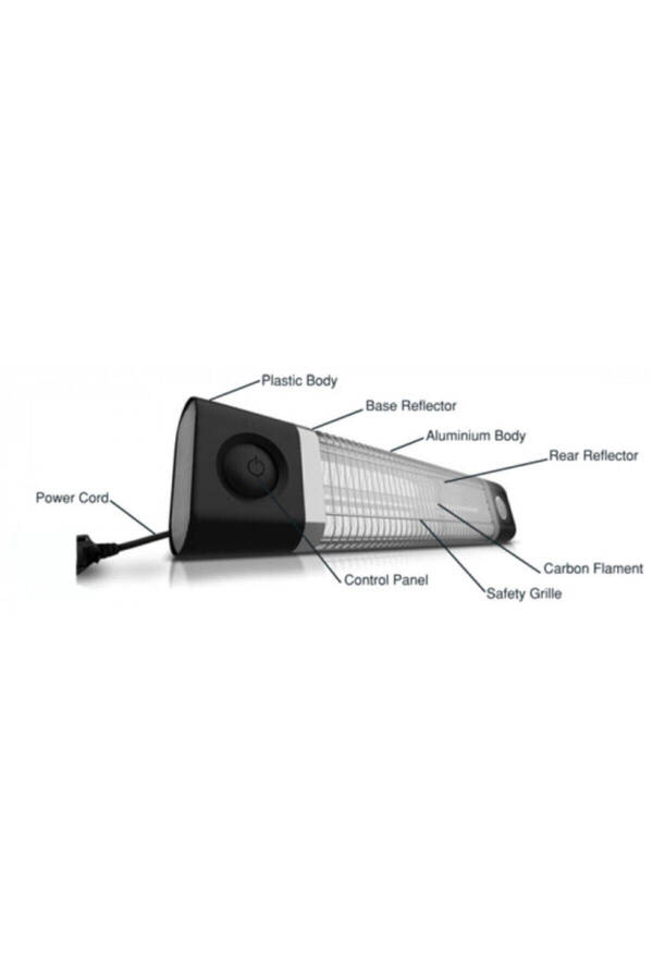 Ch2500-rw Uzaktan Kumandalı 2500 Watt Karbon Infrared Isıtıcı - 6