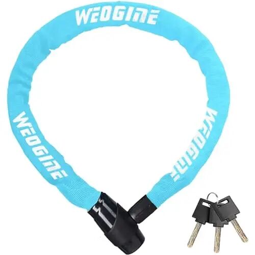 Chain Lock, Heavy Duty Anti-Theft Chain Lock, 2.72 Ft Security Locks with 12 Keys, Waterproof Lock Chain for Scooter, Motorcycle, Door, Gate, Fence - Weogine