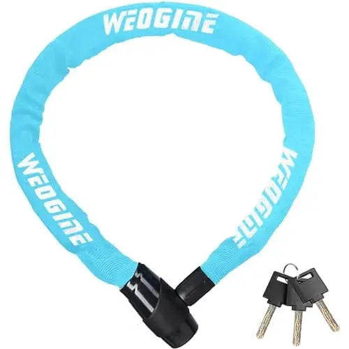 Chain Lock, Heavy Duty Anti-Theft Chain Lock, 2.72 Ft Security Locks with 12 Keys, Waterproof Lock Chain for Scooter, Motorcycle, Door, Gate, Fence - 1