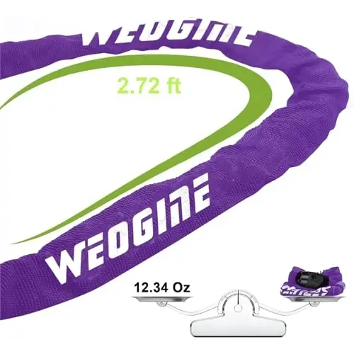 Chain Lock, Heavy Duty Anti-Theft Chain Lock, 2.72 Ft Security Locks with 3 Keys, Waterproof Lock Chain for Scooter, Motorcycle, Door, Gate, Fence - 5