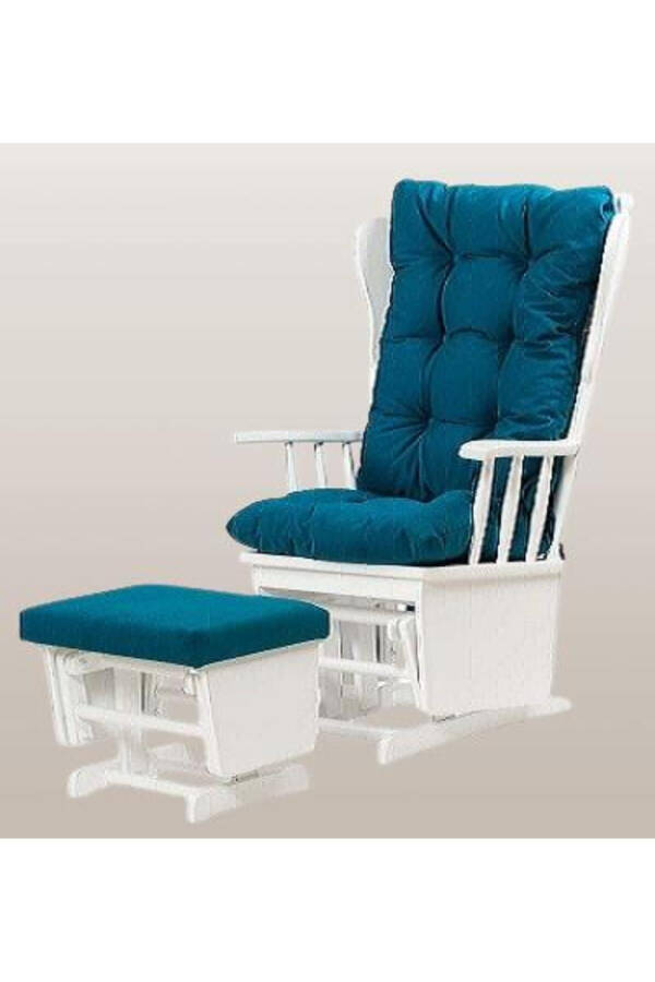 Chair Zus301 Model 90477 Mama Puff Ottoman Rocking Wood Lacquer White Leg Handmade - 4