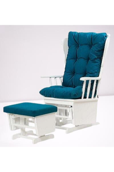 Chair Zus301 Model 90477 Mama Puff Ottoman Rocking Wood Lacquer White Leg Handmade - 6
